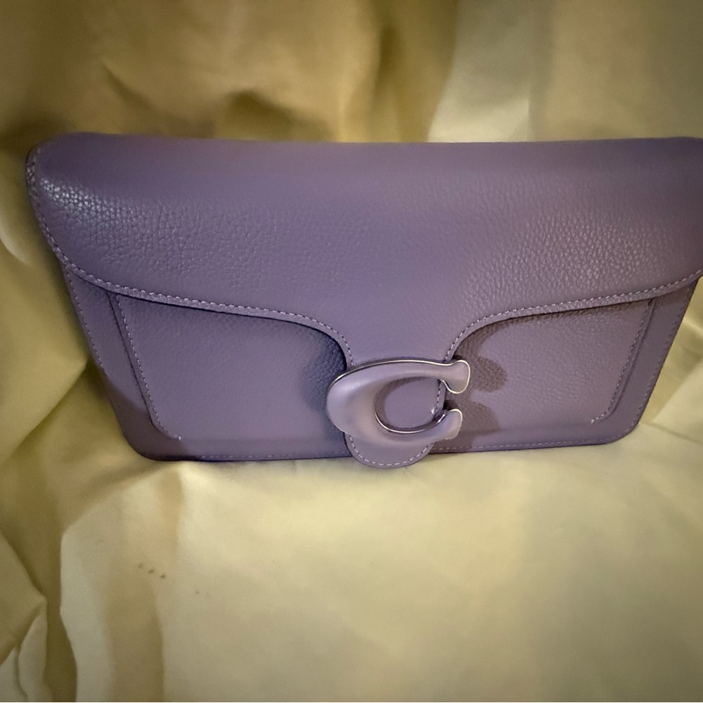 Purple Leather Bag Coach Tabby 26